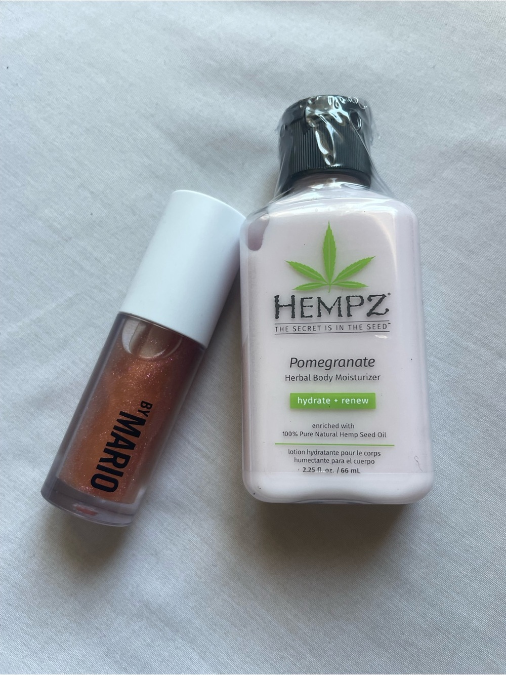 By Mario Rose Gold Super shine & Hempz Pomegranate Herbal Body Moisturizer